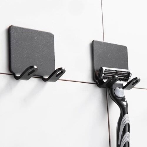 1Pc Punch Free Razor Holder Storage Hook Wall Men Shaving Shaver Shelf Bathroom Razor Rack Wall Storage Hook Bathroom Accessorie