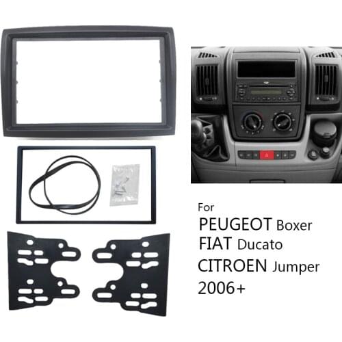 11-354 Car Radio Fascia For CITROEN Jumper/PEUGEOT Boxer/FIAT Ducato 2006+ Stereo Panel Dash CD Trim Installation Frame Kit