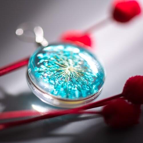 18# Alloy Hook Flat Glass Ball Dried Colored Conical Stone flowerst inside With Hook #IY517