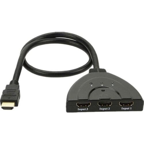 3 Port HDMI Multi Display Auto Switch Hub Box Splitter for HDTV Xbox PS3 PS4 1080P HD TV Adapter Cable