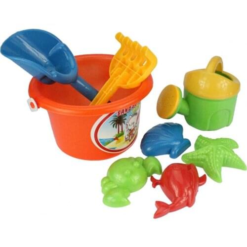 8Pcs/Set Beach Sand Box Colorful Creative Premium Beach Sand Bucket Shovel Set for Outdoor Digging Tools by The Sea