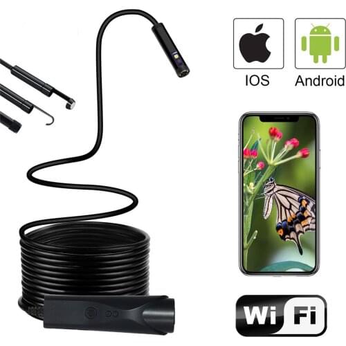 2MP 1080P WIFI/USB Dual Lens Endoscope Inspection Wireless Borescope Camera Otoscope Handheld Side View Digital Microscope
