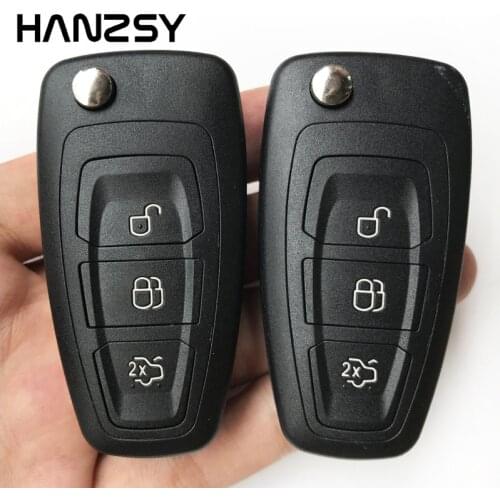 3 buttons Remote Key Case For Ford Focus 3 Fiesta C max connect mondeo HU101 Blade Replacement Car Flip Folding key Fob shell