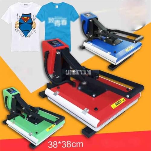 CUYI-G3838 Flat High Pressure Heat Press Machine 38*38 Thermal Transfer Machine T-shirt Hot Stamping Press Iron Drilling Machine