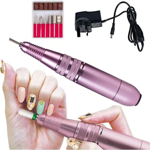 Nail Machine Drill Handpiece Milling Cutter Polish Remover Grinding Manicure Pedicure Drill Bits Electric Nail Art File Pen Kit