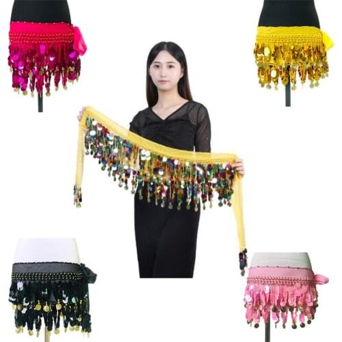 India belly dance sequin hip scarf show performance women oriental belly dancing belt