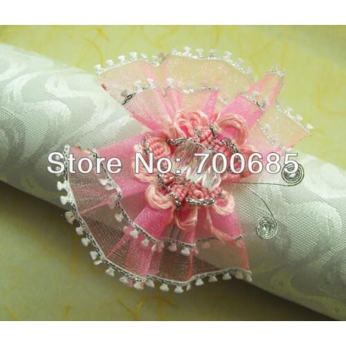 Pearl napkin rings butterfly style, napkin holder