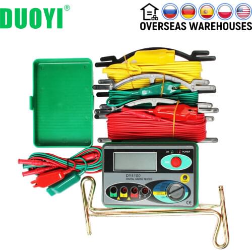 Megohmmeter 0-2000 Ohm Real Digital Earth Ground Resistance Meter Tester DY4100 Instruments Car Repair Inspection Electrician