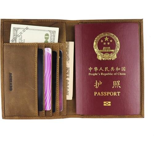 2018 Hot Mens Passport Cover for Traveling Documents 589-46 Genuine Leather Travel Wallets Men Credit Card ID Holders Drop ship