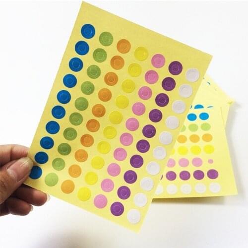 3500pcs Seven-color small circle sealing sticker Gift Paper Labels Stickers purple blue free shipping