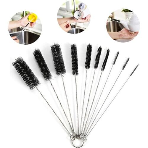Nylon Cleaning Bottle Brush Flexible Drain Brush Aquarium Filter Brush Keyboards Fish Tank or Home Kitchen Pipe Cleaning Brushes