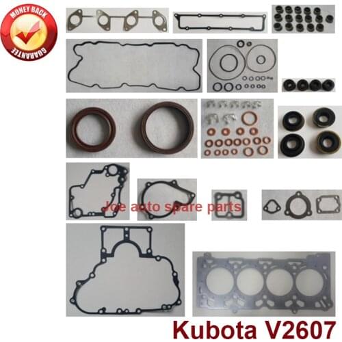 Complete repair Overhaul engine full gasket set kit for Kubota engine: V2607