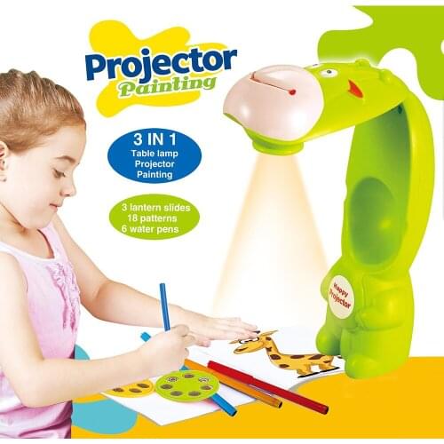 3 In 1 Projection Drawing Machine Kid LED Projection Art Painting Set Children Early Learning Education Toys DIY Toys