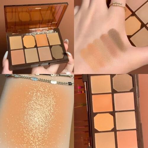 8 Colors Professional Eye Shadow Cosmetic Waterproof Long Lasting Earth Color Pomegranate Seeds Eyeshadow Palette Makeup QBMY