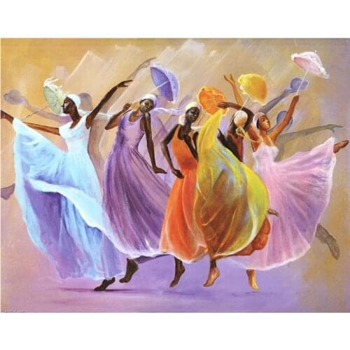 Paints By Numbers Figure Umbrella Dancing Girl DIY Pictures Oil Painting By Numbers Set Gift Coloring By Numbers Canvas Wall Set