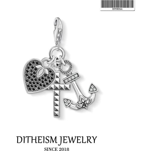 Faith Hope Love Charms Pendant,2020 Spring Brand New Fashion Jewelry 925 Sterling Silver Vintage Gift For Women Men Fit Bracelet