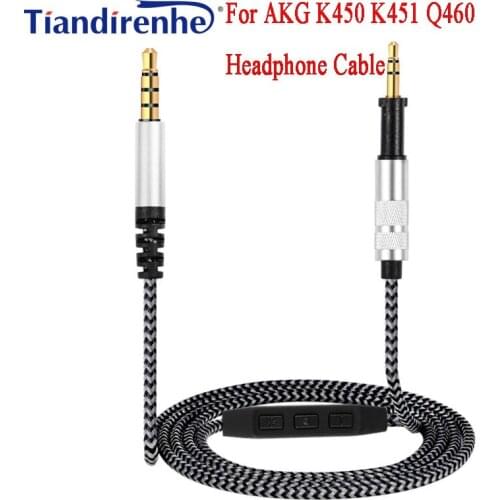 Replacement Cable for AKG K450 K451 K452 K480 Q460 Headphone 1.4m-1.8m 3.5mm Male to 2.5mm Male Audio Cord for iPhone Android