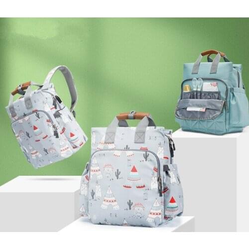 Mummy Bag Backpack Multi-Functional Large Capacity Portable Outdoor Mom Bag Baby Diaper Bag out Back Milk Bag