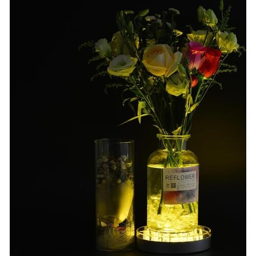 SUPER QUALITY E-LUMINATOR 6" SLEEK SILVER FINISH 31WHITE LED LIGHTS BASE Wedding backdrop 31 bright led bulbs