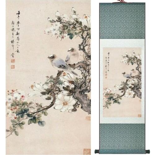 Birds and flowers painting home office decoration painting living room painting No.033103