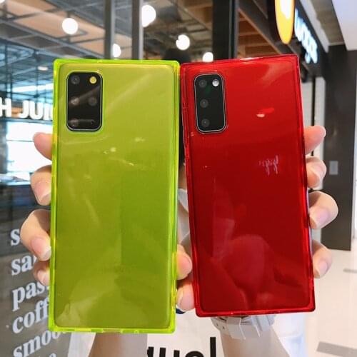 S30 ultra case fluorescent square soft phone case for Samsung galaxy NOTE20 S20 ultra S9 S10 S30 plus S20FE A20 A30 A50 A70 A51