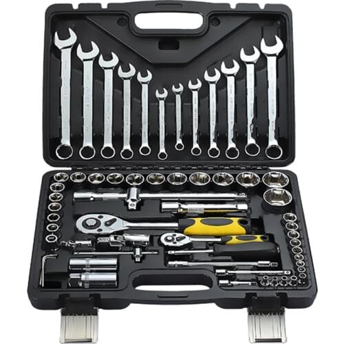 61PCS Car Repair Combination Suit Disassembly Repair Tool series socket slider elastic rod release wrench Allen wrench sleeve