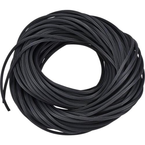 Uxcell Spline Type Sealing Strip, 30M/ 98.43Ft Length EPDM Channel Edge Protector Strip, 3mm OD Black