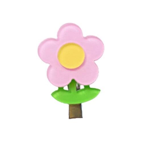 2 pcs Acrylic Flower Hair Clips Women Hair Pins Duckbill Clip Hair Barrette Accessories