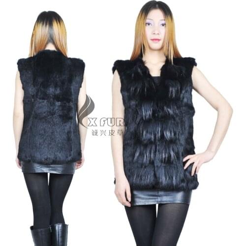 CX-G-B-187A 2017 New Hot Sale Factory Direct Sale Wholesale and Retail Guaranteed Top Quality Women Rabbit Fur Vest
