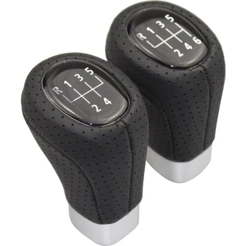 1PCS Car Gear Shift Knob For BMW 3 5 6 Series E36 E39 E46 E53 E60 E63 E83 E84 E87 E90 E91 E92 Leather 5/6 Speed Shifter Lever
