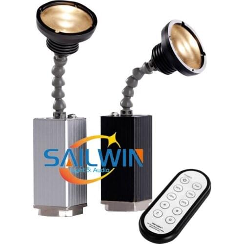 10X LOT BULLET 10W Zoom IR Remote LED Pinspot Light Battery Powered Wireless LED Pin-spot For Party Event C-REE