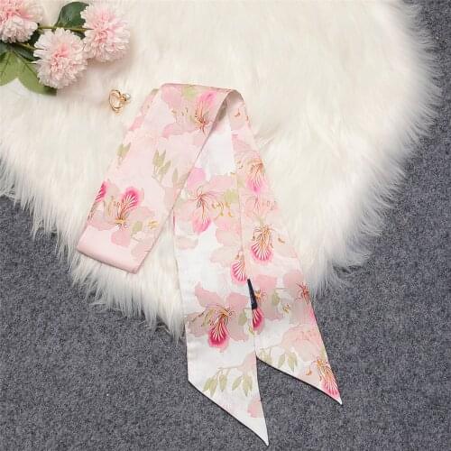 100% Silk Scarf Fashion Design Floral Natural Mulberry Silk Women Brand Scarf Foulard Hair Bag Scarves High Grade Neckerchief