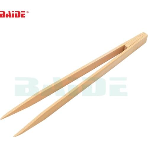 15cm Antistatic Dust-free Cuspidal Bamboo Pincette Straight Head Tweezers Nipper Electronics Tool for Phone Repair 100pcs/lot