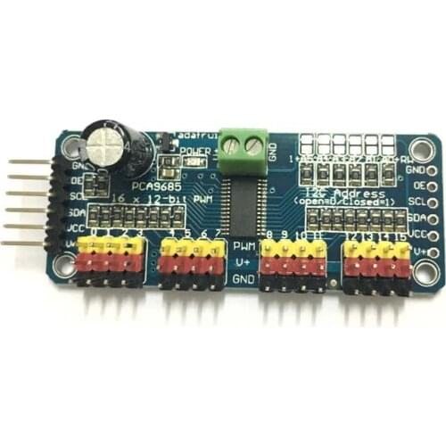 16 Channel 12-bit PWM/Servo Driver-I2C interface PCA9685 for arduino or Raspberry pi shield module servo shield