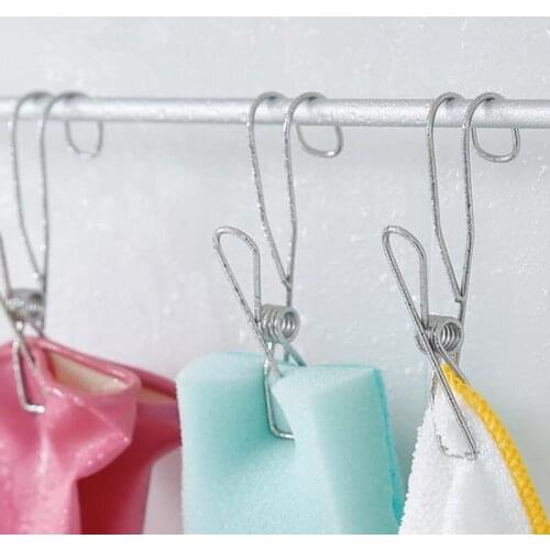 2000pcs Stainless Steel Clothes Pegs Metal Clips Socks Clips Clothes Pins Multifunctional Clothing Blanket Clamps NO399