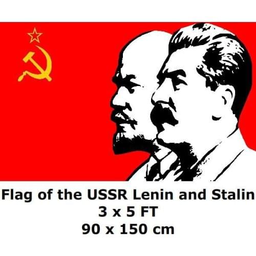 3x5ft custom Lenin and Stalin festival,activity custom USSR hobby business history flag