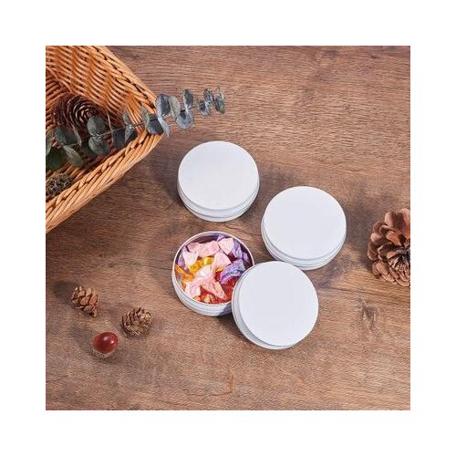 50PCS Cream Jar Tin Cosmetic Lip Balm Containers Nail Derocation Crafts Pot Refillable Bottle Screw Thread Empty Aluminum