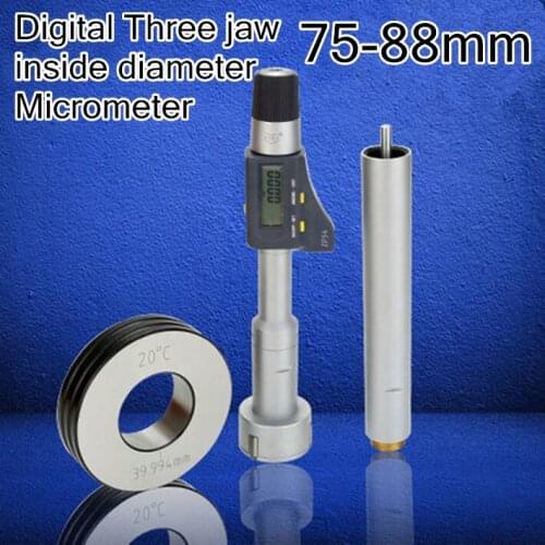 75-88mm Resolution 0.001 mm Digital display Three jaw inside diameter micrometer High quality measurement tools