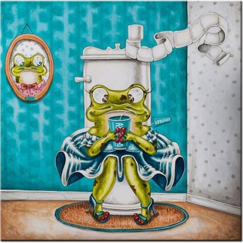 Diamond painting Frog Toilet full square Drill diamond embroidery,diamond mosaic picture rhinestone decoration puzzle Cartoon