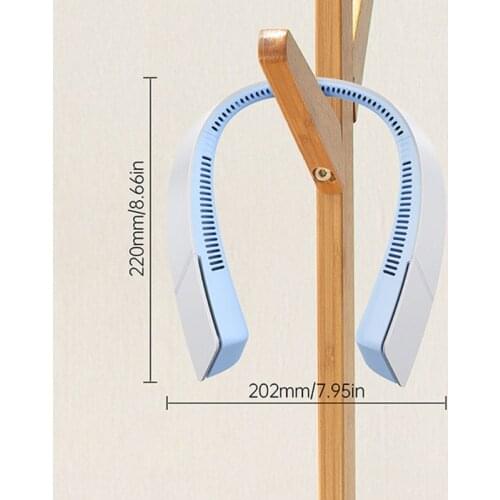 Wearable Fan Leafless Rechargeable Headphone Design USB Powered Neck Silent Fan for Outdoor Indoor