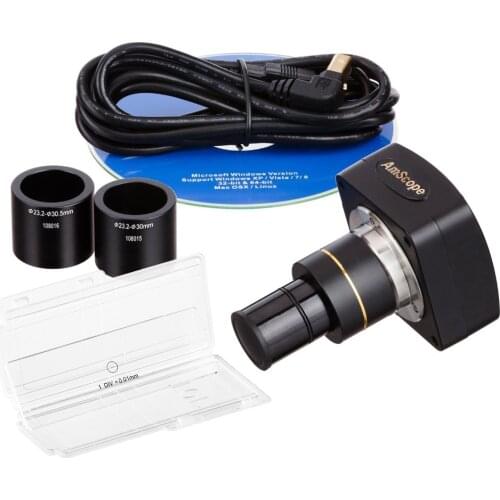 AmScope 8MP USB Microscope Digital Camera + Calibration Kit MU800-CK