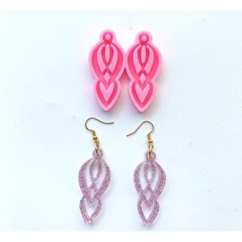 DIY Earrings Epoxy Resin Mold Pendant Keychain Silicone Mold UV Resin Crafts Earrings Eardrop Jewelry Making Casting Mould