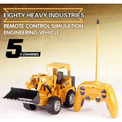 Remote Control Excavator Electric Construction Toy Remote Control drilling Truck for Children Crane Bulldozer 8071E RC Truck Toy