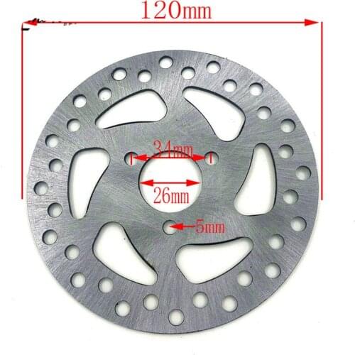 Gas Electric Scooter Brake Disc 120mm/26mm For 47cc 49cc 2 Stroke Pocket Bike Mini Dirt Bike ATV Quad Mini Motorcycle