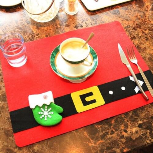 QuickDone Tableware Mat Christmas Stockings Placemats Knife Fork Cover Mat Creative Christmas Decorations Products MR0099