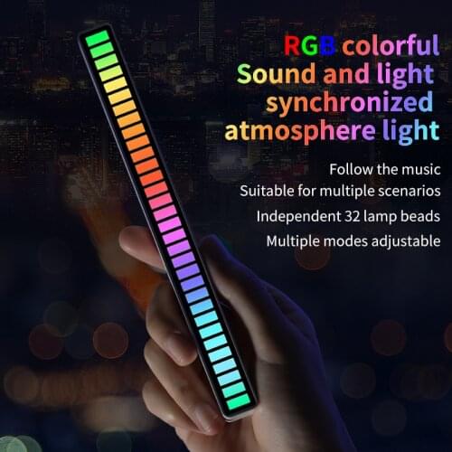 Creative RGB Music Sound Control LED Voice-Activated Rhythm Light for car speaker