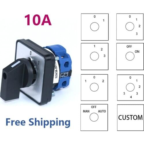 LW28-10 LW26-10 YMW26 series Electric 1/2/3/4/5/6/7/8P 4/8/16/32 Terminals Rotary Cam Changeover Switch with Screws Useful Tool