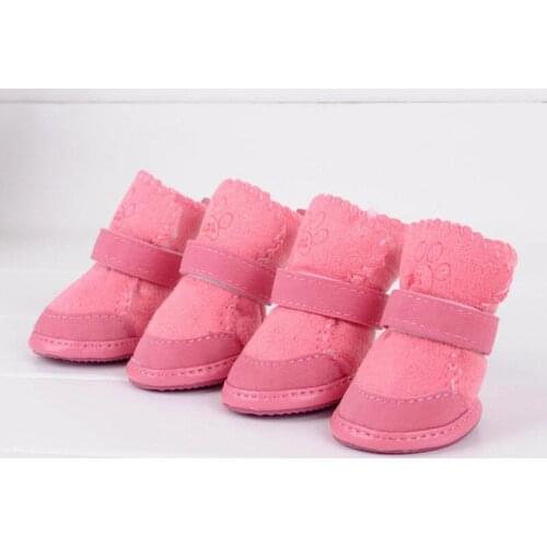 Small Dog Cat Pet Shoes S-XXL 2Color Chihuahua Puppy Winter Warm Boots Shoes