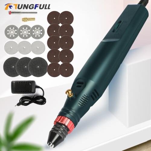 Mini Dremel Drill Rotary Tools Home Diy Woodworking Electric Tools Mini Engraving Pen Mini Grinder Set With Dremel Accessories
