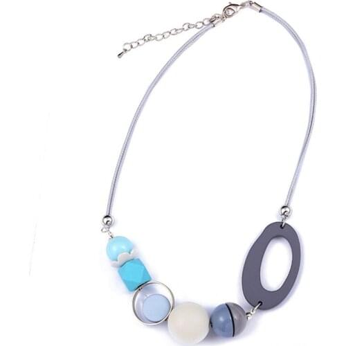 Ydgy fashion necklace net red bead collarbone chain clothing accessories short wood sweater chain accessories manufacturer whole